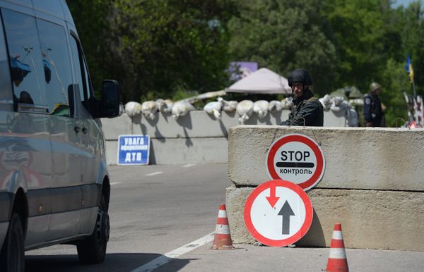 Сheckpoint of the Ukrainian National Guard in Slaviansk (Archive) - Sputnik International
