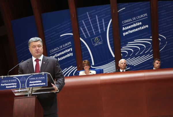 Ukrainian president Petro Poroshenko visits Strasbourg - Sputnik International