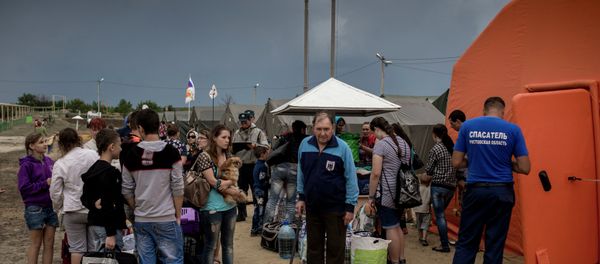 Ukrainian refugees in Russia's Rostov region - Sputnik International