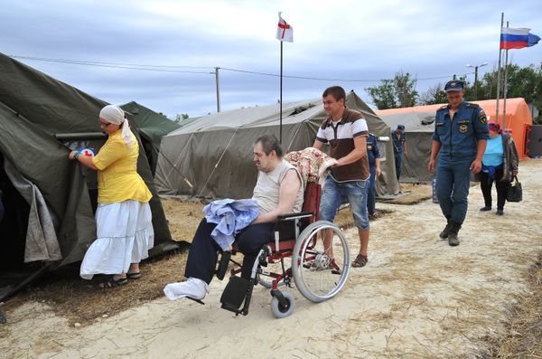 Checkpoint and camp for refugees from Ukraine in Russia's Rostov Region - Sputnik International