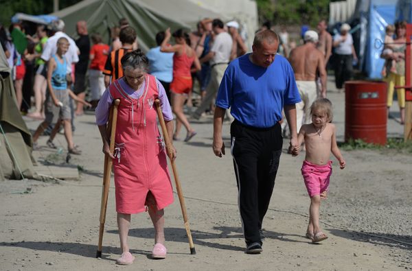 Camp for Ukrainian Refugees in Russia - Sputnik International