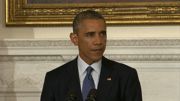 Obama explaining why he has approved targeted air strikes on IS militants . - Sputnik International