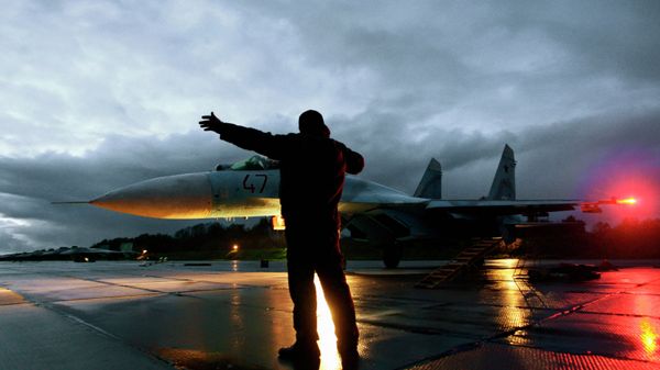 Sukhoi Su-27 preparing for takeoff. File photo. - Sputnik International
