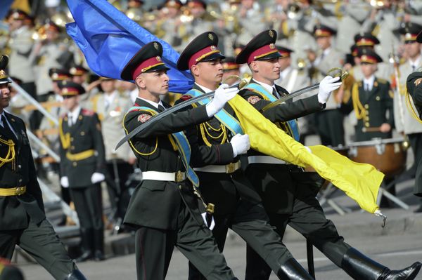 A military parade during the celebration of Independence day of Ukraine. - Sputnik International