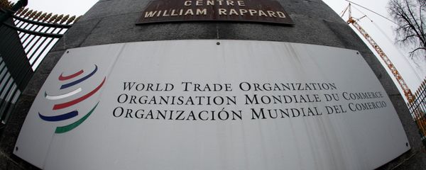 World Trade Organization (WTO) logo at the entrance of the WTO headquarters in Geneva - Sputnik International