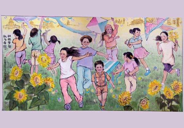 Chinese children have drawn a painting called “Dream” and presented it to Russian President Vladimir Putin. - Sputnik International