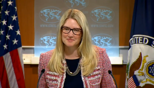 US State Department Spokesperson Marie Harf says that the United States could withdraw the latest sanctions imposed on Russia, if the Minsk ceasefire agreement is observed in Ukraine - Sputnik International