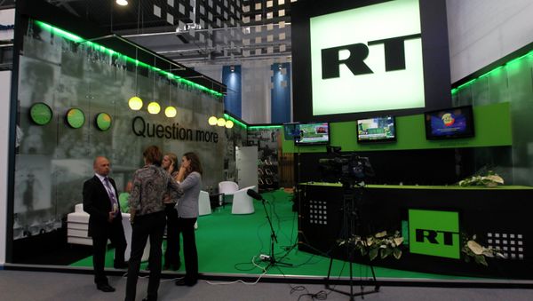 Стенд канала Russia Today - Sputnik International