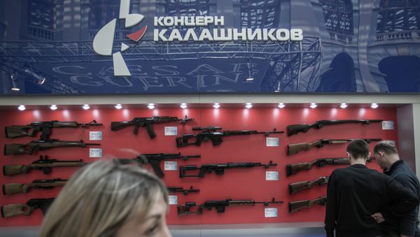 Stand of Kalashnikov Concern at 'Weapons and Hunting' excibition un Moscow. Stand of Kalashnikov Concern at 'Weapons and Hunting' excibition un Moscow. - Sputnik International