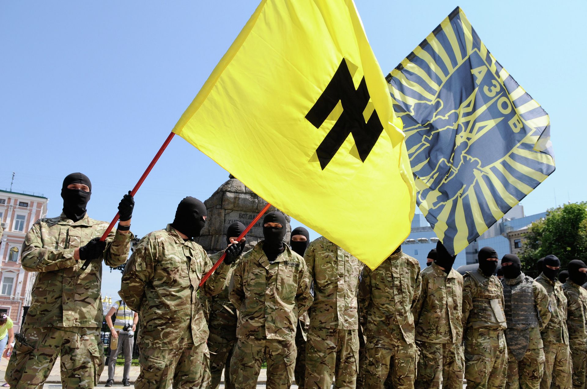 Fighters of the Azov Battalion in Kiev - Sputnik International, 1920, 26.02.2022