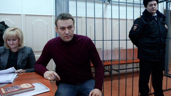Opposition activist Alexei Navalny in the court. Opposition activist Alexei Navalny in the court. - Sputnik International